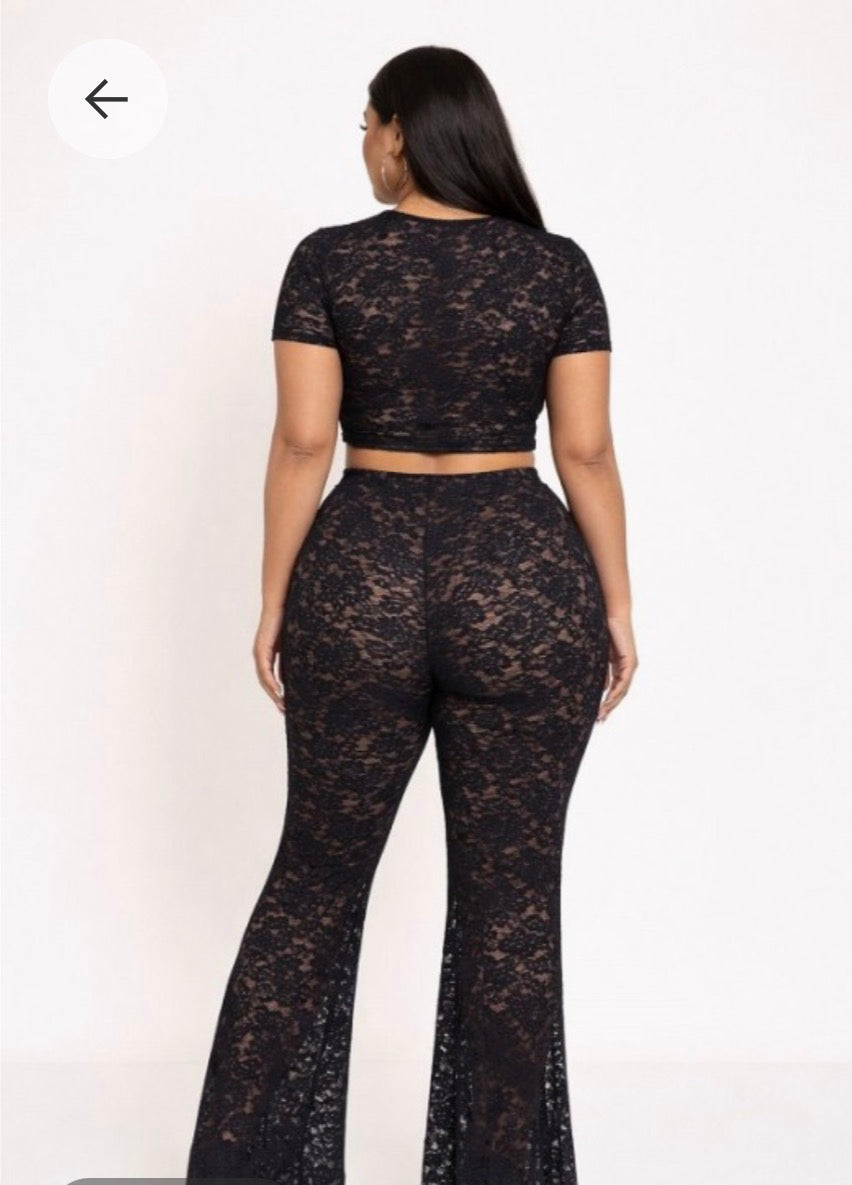 LACE PANTS SET