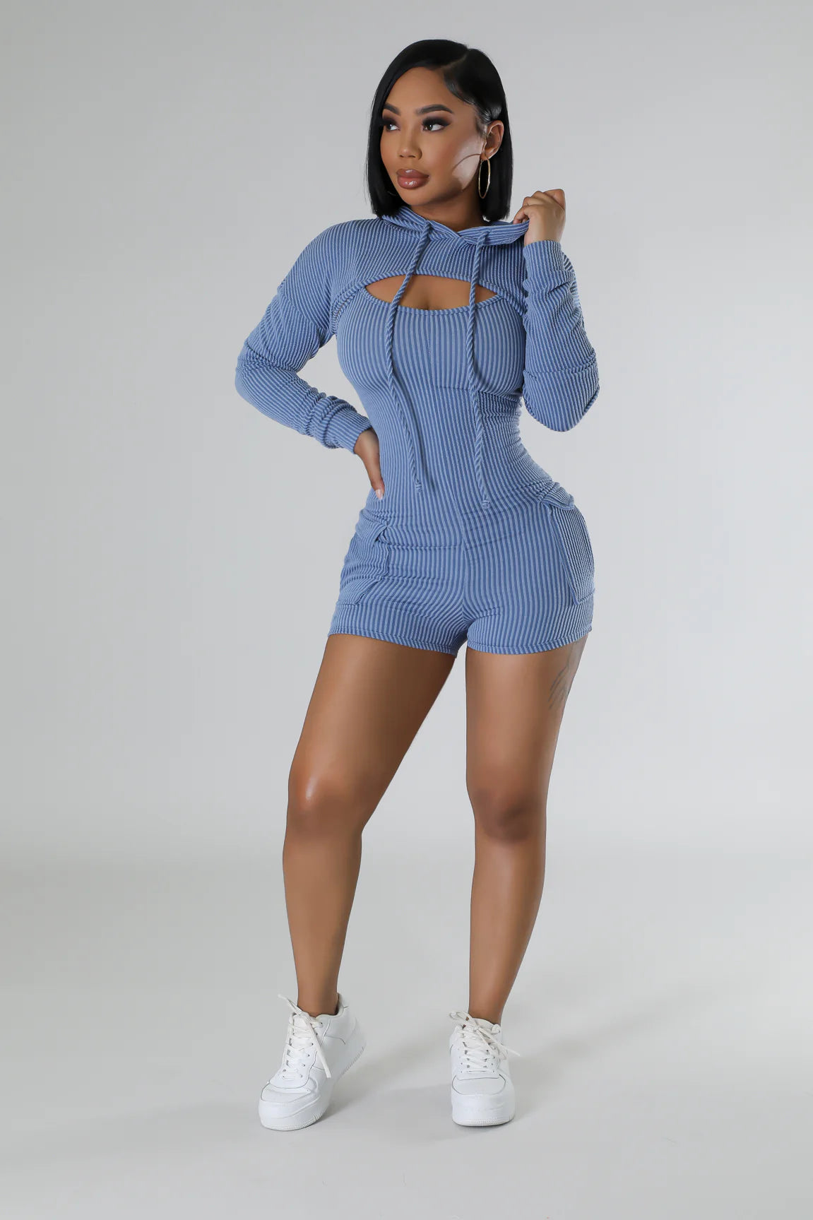 I SEE YOU LOOKING ROMPER SET