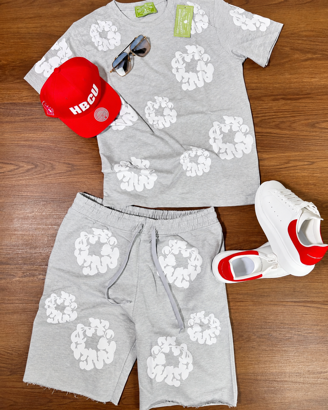 ADULT BIG MEN DENIM TEARS SHORT SETS