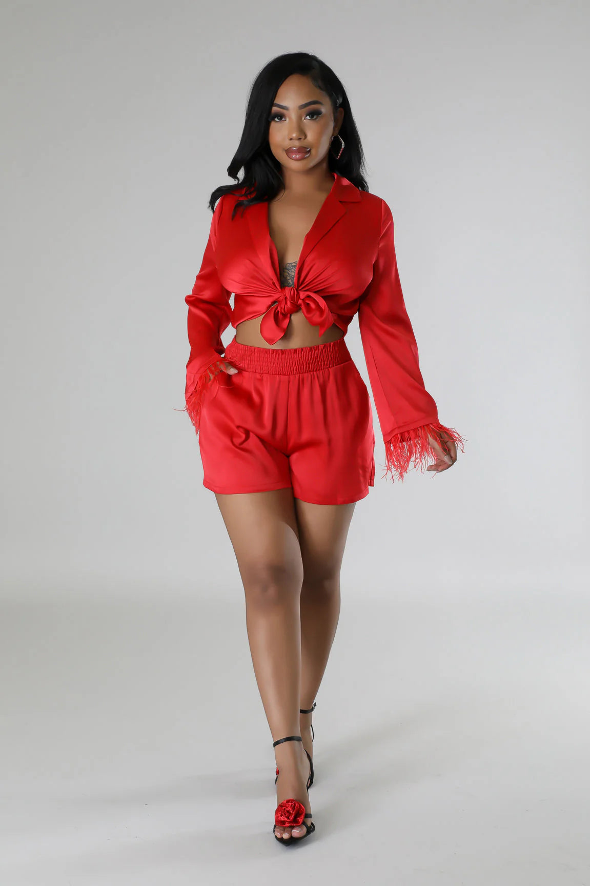 TOP NOTCH SHORT SET