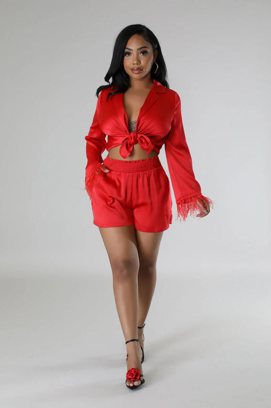 TOP NOTCH SHORT SET