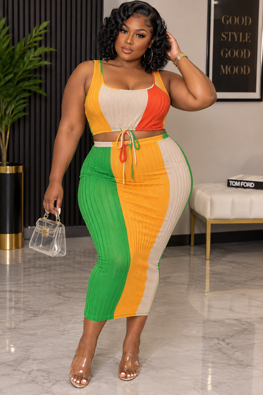 STRIKING OUT SKIRT SET