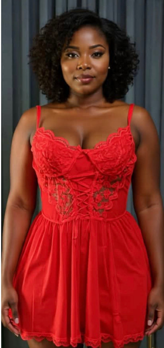 RED LINGERIE SET