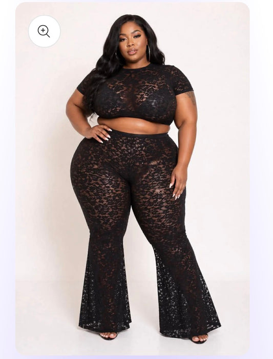 LACE PANTS SET